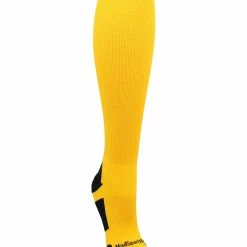 MadSportsStuff Softball Socks Gold Player ID Custom Number Over The Calf Socks For Softball Baseball Football Boys And Girls