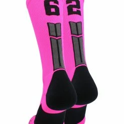 Buy โจ MadSportsStuff Neon Pink And Black Player ID Custom Number Crew ๐งฆ Socks For ๐ Basketball Lacrosse Volleyball Boys And ๐ง Girls ๐ 121 MadSportsStuff Neon Pink And Black Player ID Custom Number Crew Socks For Basketball Lacrosse Volleyball Boys And Girls