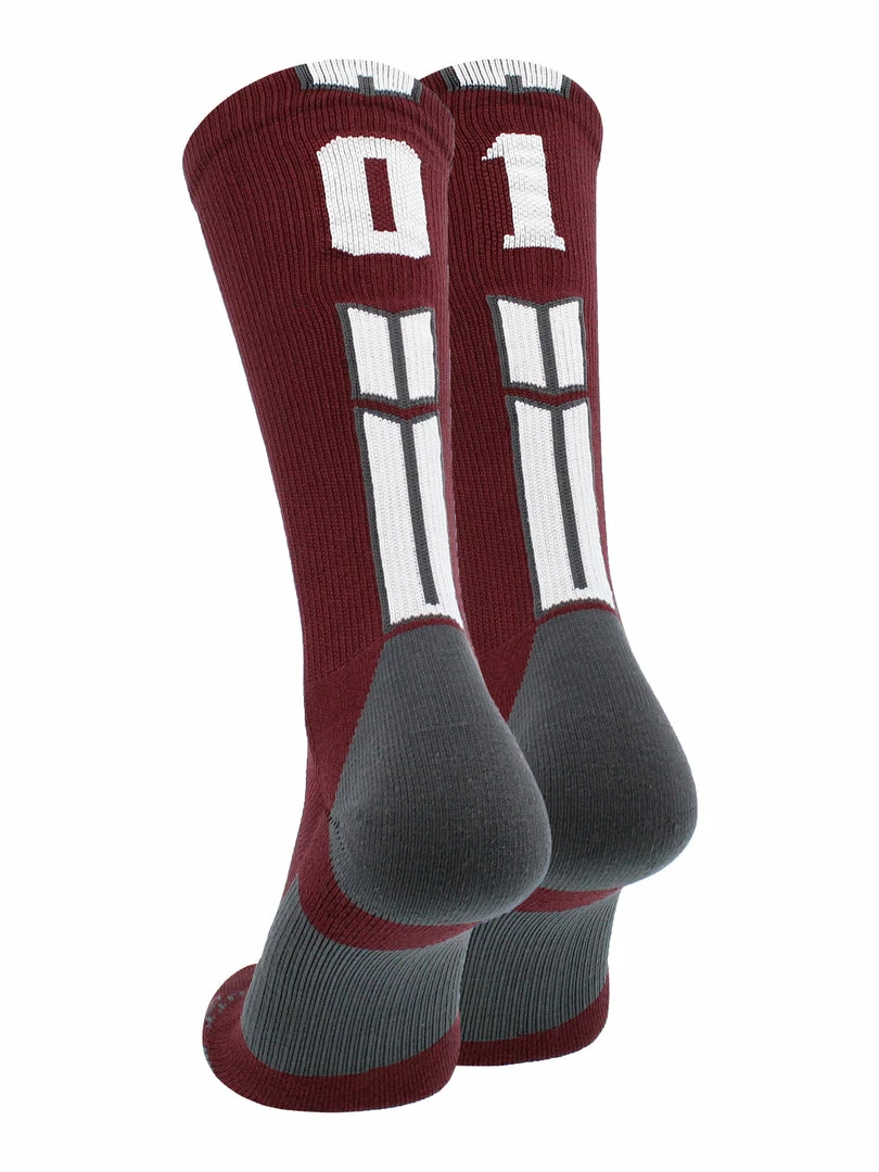 Best deal ๐คฉ MadSportsStuff Maroon Player ID Custom Number Crew ๐งฆ Socks For ๐ Basketball Lacrosse Volleyball Boys And ๐ง Girls ๐งจ 77 MadSportsStuff Maroon Player ID Custom Number Crew Socks For Basketball Lacrosse Volleyball Boys And Girls