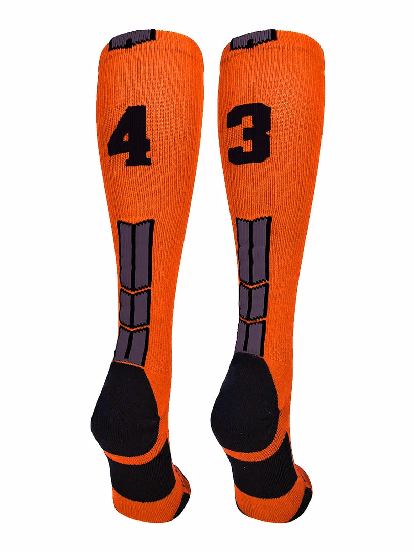 Best Sale ๐ MadSportsStuff ๐ฅ Softball ๐งฆ Socks Orange And Black Player ID Custom Number Over The Calf ๐งฆ Socks For ๐ฅ Softball โพ Baseball Football Boys And ๐ง Girls โญ 87 MadSportsStuff Softball Socks Orange And Black Player ID Custom Number Over The Calf Socks For Softball Baseball Football Boys And Girls