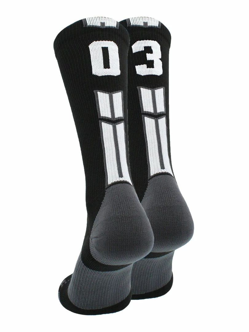 Outlet ๐งจ MadSportsStuff Black Player ID Custom Number Crew ๐งฆ Socks For ๐ Basketball Lacrosse Volleyball Boys And ๐ง Girls Volleyball ๐งฆ Socks ๐ฏ 75 MadSportsStuff Black Player ID Custom Number Crew Socks For Basketball Lacrosse Volleyball Boys And Girls Volleyball Socks