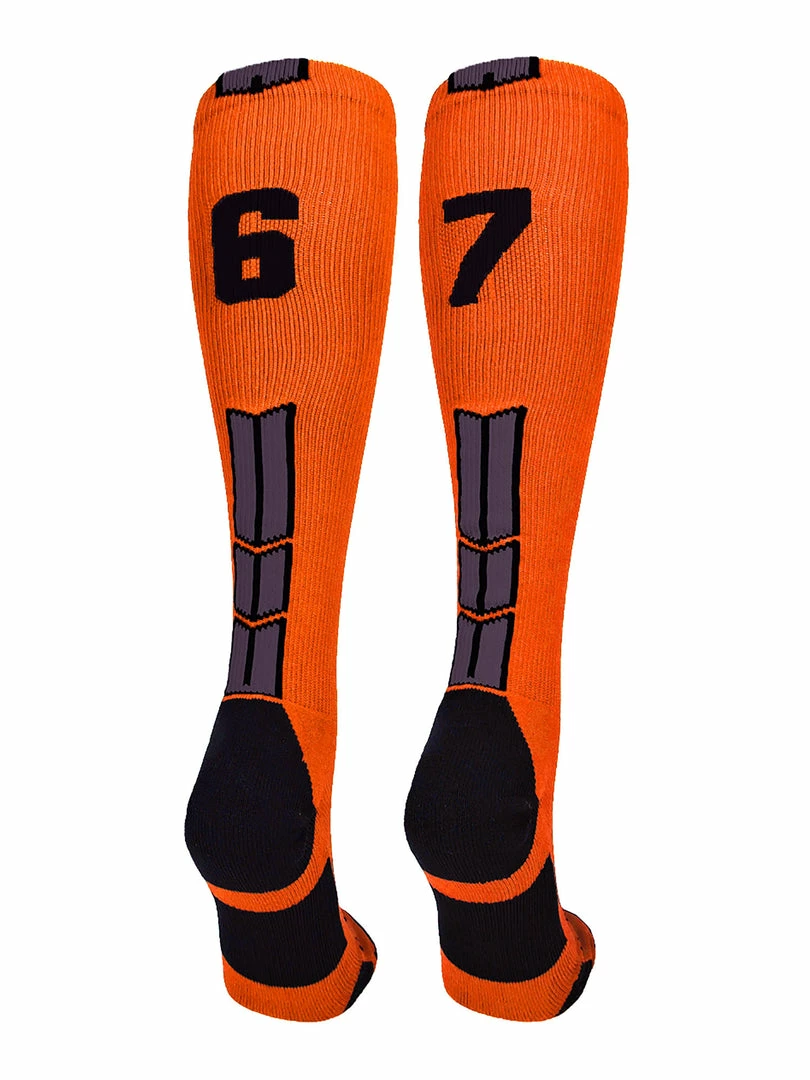 Deals โญ MadSportsStuff ๐ฅ Softball ๐งฆ Socks Orange And Black Player ID Custom Number Over The Calf ๐งฆ Socks For ๐ฅ Softball โพ Baseball Football Boys And ๐ง Girls ๐ 13 MadSportsStuff Softball Socks Orange And Black Player ID Custom Number Over The Calf Socks For Softball Baseball Football Boys And Girls