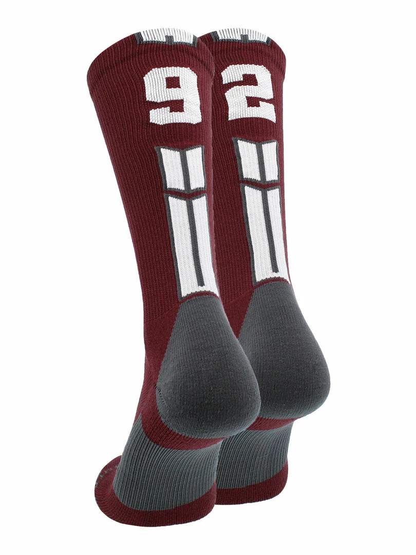 Cheap ๐ MadSportsStuff Maroon Player ID Custom Number Crew ๐งฆ Socks For ๐ Basketball Lacrosse Volleyball Boys And ๐ง Girls Volleyball ๐งฆ Socks ๐ฅ 37 MadSportsStuff Maroon Player ID Custom Number Crew Socks For Basketball Lacrosse Volleyball Boys And Girls Volleyball Socks