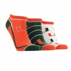 Promo ๐ TCK Miami Hurricanes No Show ๐งฆ Socks Full Field 3 Pack ๐ฏ 7 TCK Miami Hurricanes No Show Socks Full Field 3 Pack