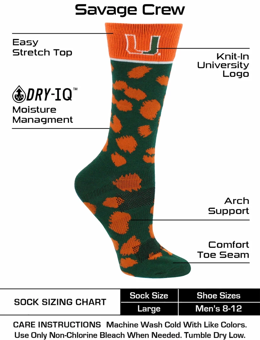 Best reviews of 🧨 TCK Miami Hurricanes 🧦 Socks 👩 Womens Savage Crew 🧦 Socks All Schools 💯 3 TCK Miami Hurricanes Socks Womens Savage Crew Socks All Schools