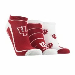 TCK All Schools Indiana Hoosiers No Show Socks Full Field 3 Pack