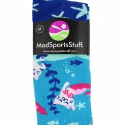 MadSportsStuff Half Cat Half Mermaid - Purrmaid Athletic Over The Calf Socks Softball Socks