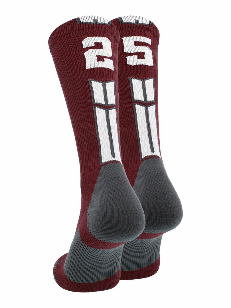 Cheap ๐ MadSportsStuff Maroon Player ID Custom Number Crew ๐งฆ Socks For ๐ Basketball Lacrosse Volleyball Boys And ๐ง Girls Volleyball ๐งฆ Socks ๐ฅ 81 MadSportsStuff Maroon Player ID Custom Number Crew Socks For Basketball Lacrosse Volleyball Boys And Girls Volleyball Socks