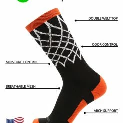 Outlet β MadSportsStuff Elite π Basketball 𧦠Socks With Net Crew Length - Made In The USA β¨ 23 MadSportsStuff Elite Basketball Socks With Net Crew Length - Made In The USA