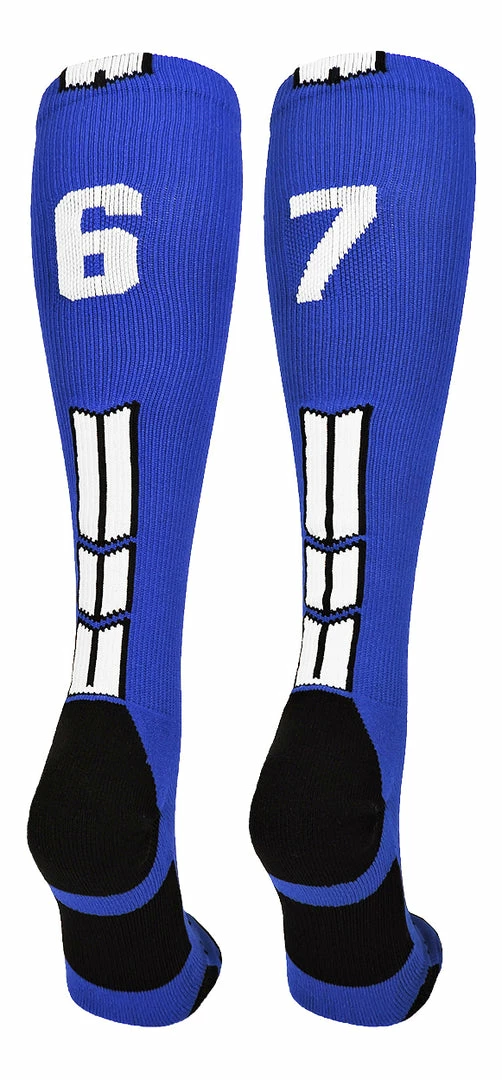 Wholesale ๐ MadSportsStuff โพ Baseball ๐งฆ Socks Royal Player ID Custom Number Over The Calf ๐งฆ Socks For ๐ฅ Softball โพ Baseball Football Boys And ๐ง Girls ๐ 13 MadSportsStuff Baseball Socks Royal Player ID Custom Number Over The Calf Socks For Softball Baseball Football Boys And Girls