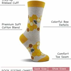 WHD Bee Socks For Women - Bee Lovers Gift - 2-Pack