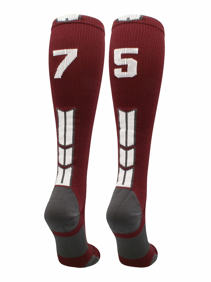 Best Sale ๐ MadSportsStuff Maroon Player ID Custom Number Over The Calf ๐งฆ Socks For ๐ฅ Softball โพ Baseball Football Boys And ๐ง Girls ๐ฅ Softball ๐งฆ Socks ๐ 53 MadSportsStuff Maroon Player ID Custom Number Over The Calf Socks For Softball Baseball Football Boys And Girls Softball Socks