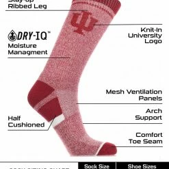 Flash Sale ๐ TCK Indiana Hoosiers ๐งฆ Socks Victory Parade Crew Length ๐ 6 TCK Indiana Hoosiers Socks Victory Parade Crew Length