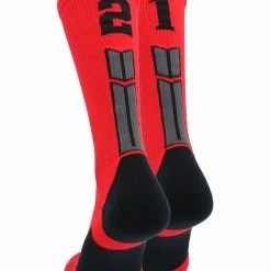 Promo ๐ MadSportsStuff Red And Black Player ID Custom Number Crew ๐งฆ Socks For ๐ Basketball Lacrosse Volleyball Boys And ๐ง Girls Volleyball ๐งฆ Socks โจ 161 MadSportsStuff Red And Black Player ID Custom Number Crew Socks For Basketball Lacrosse Volleyball Boys And Girls Volleyball Socks