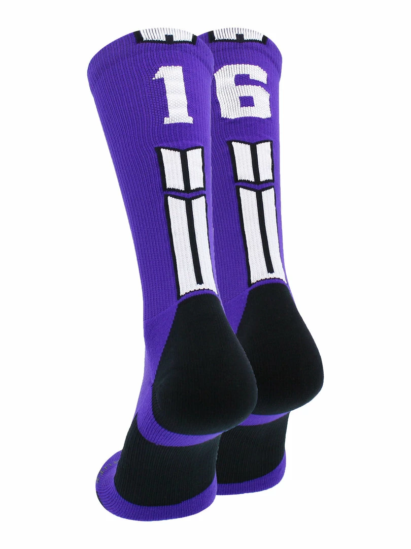 Brand new ๐ฅฐ MadSportsStuff Purple Player ID Custom Number Crew ๐งฆ Socks For ๐ Basketball Lacrosse Volleyball Boys And ๐ง Girls ๐ 62 MadSportsStuff Purple Player ID Custom Number Crew Socks For Basketball Lacrosse Volleyball Boys And Girls