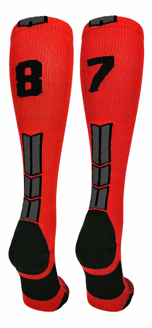 Wholesale π₯° MadSportsStuff βΎ Baseball 𧦠Socks Red And Black Player ID Custom Number Over The Calf 𧦠Socks For π₯ Softball βΎ Baseball Football Boys And π§ Girls π 43 MadSportsStuff Baseball Socks Red And Black Player ID Custom Number Over The Calf Socks For Softball Baseball Football Boys And Girls