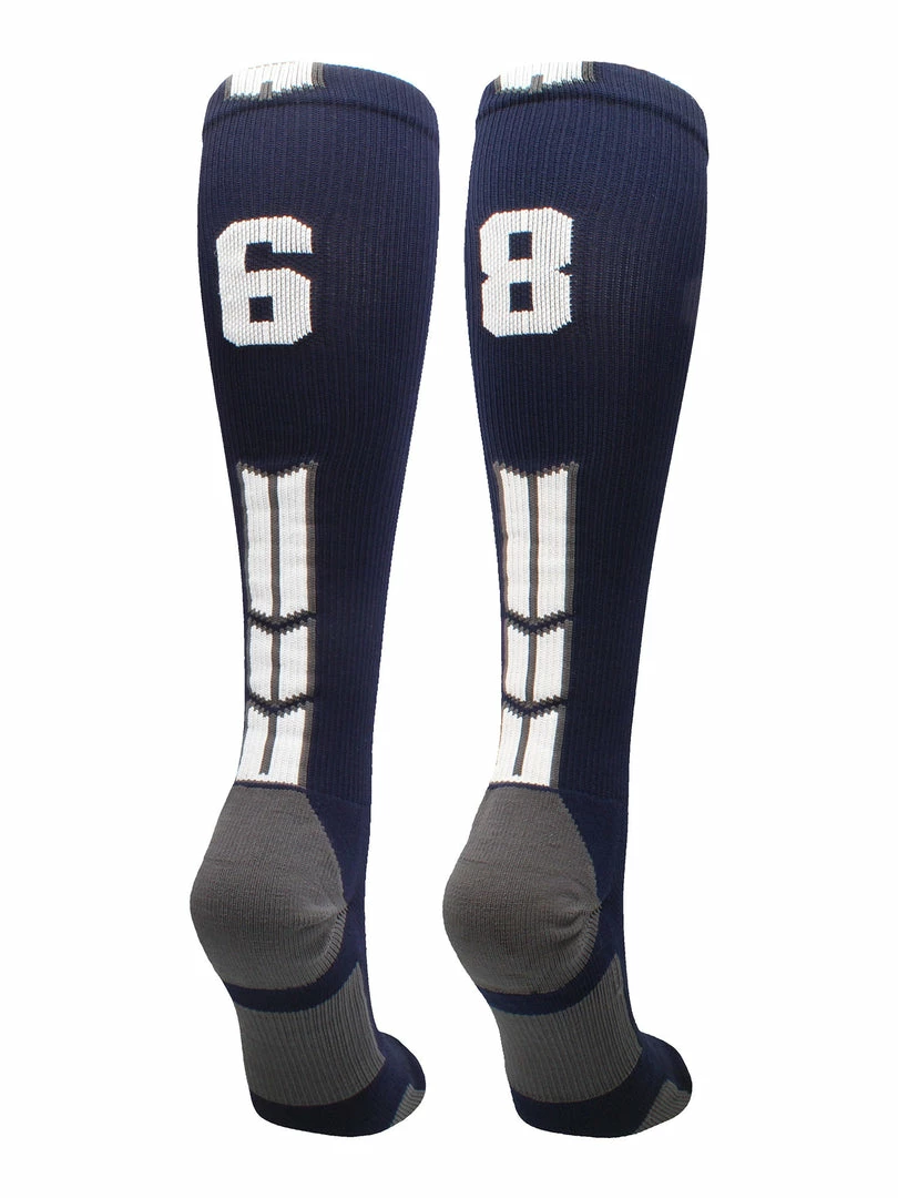 Best Sale ๐คฉ MadSportsStuff Navy Player ID Custom Number Over The Calf ๐งฆ Socks For ๐ฅ Softball โพ Baseball Football Boys And ๐ง Girls โจ 14 MadSportsStuff Navy Player ID Custom Number Over The Calf Socks For Softball Baseball Football Boys And Girls