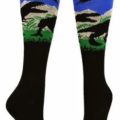 MadSportsStuff Soccer Socks Wild T-Rex Dinosaur Socks Over The Calf