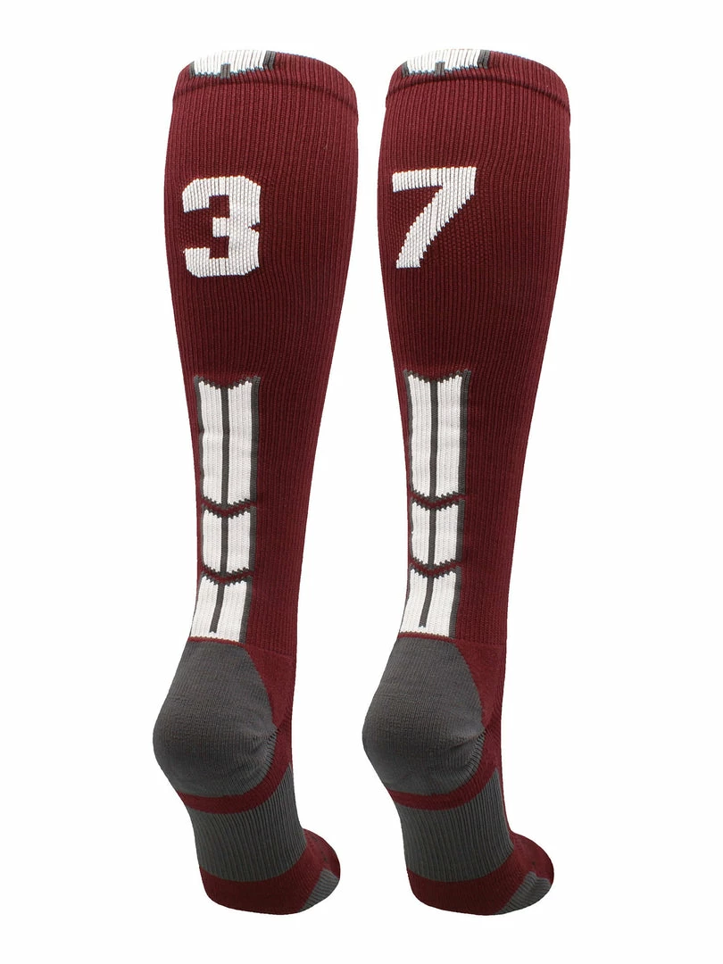 Best Sale ๐ MadSportsStuff Maroon Player ID Custom Number Over The Calf ๐งฆ Socks For ๐ฅ Softball โพ Baseball Football Boys And ๐ง Girls ๐ฅ Softball ๐งฆ Socks ๐ 93 MadSportsStuff Maroon Player ID Custom Number Over The Calf Socks For Softball Baseball Football Boys And Girls Softball Socks