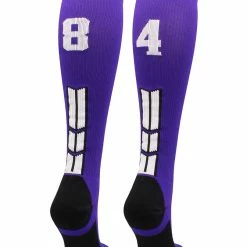Discount ๐ MadSportsStuff Purple Player ID Custom Number Over The Calf ๐งฆ Socks For ๐ฅ Softball โพ Baseball Football Boys And ๐ง Girls ๐ฅ Softball ๐งฆ Socks ๐ 151 MadSportsStuff Purple Player ID Custom Number Over The Calf Socks For Softball Baseball Football Boys And Girls Softball Socks