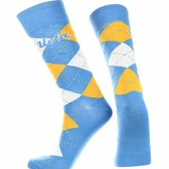 TCK UCLA Bruins Argyle Dress Socks NCAA Fanwear Crew Length