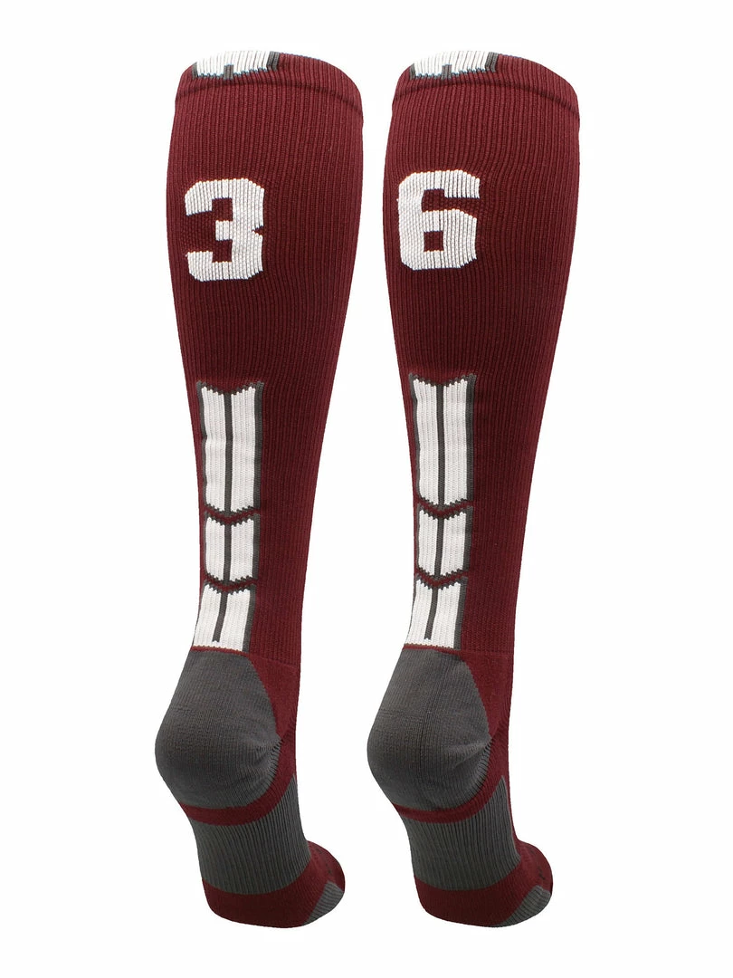 Best Sale ๐ MadSportsStuff Maroon Player ID Custom Number Over The Calf ๐งฆ Socks For ๐ฅ Softball โพ Baseball Football Boys And ๐ง Girls ๐ฅ Softball ๐งฆ Socks ๐ 104 MadSportsStuff Maroon Player ID Custom Number Over The Calf Socks For Softball Baseball Football Boys And Girls Softball Socks
