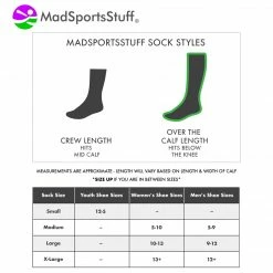 MadSportsStuff Gridiron 3 Stripe Football Socks (Multiple Colors)