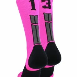 Best deal ๐ฏ MadSportsStuff Neon Pink And Black Player ID Custom Number Crew ๐งฆ Socks For ๐ Basketball Lacrosse Volleyball Boys And ๐ง Girls ๐คฉ 169 MadSportsStuff Neon Pink And Black Player ID Custom Number Crew Socks For Basketball Lacrosse Volleyball Boys And Girls
