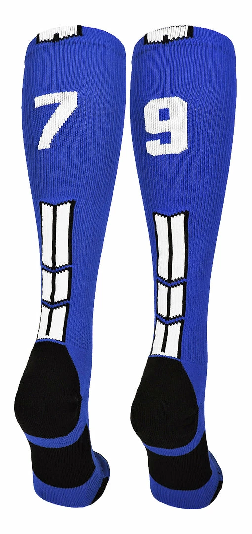 Wholesale ๐ MadSportsStuff โพ Baseball ๐งฆ Socks Royal Player ID Custom Number Over The Calf ๐งฆ Socks For ๐ฅ Softball โพ Baseball Football Boys And ๐ง Girls ๐ 51 MadSportsStuff Baseball Socks Royal Player ID Custom Number Over The Calf Socks For Softball Baseball Football Boys And Girls