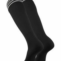 TCK Soccer Socks With Stripes- For Boys Or Girls- Men Or Women - Extra Cross-Stretch For Shin Guards