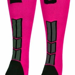 Discount ๐ฅ MadSportsStuff Neon Pink And Black Player ID Custom Number Over The Calf ๐งฆ Socks For ๐ฅ Softball โพ Baseball Football Boys And ๐ง Girls โพ Baseball ๐งฆ Socks ๐ 206 MadSportsStuff Neon Pink And Black Player ID Custom Number Over The Calf Socks For Softball Baseball Football Boys And Girls Baseball Socks