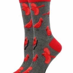 WHD Crazy Socks - Crew Cardinal Bird Socks For Women Gift For Bird Lovers