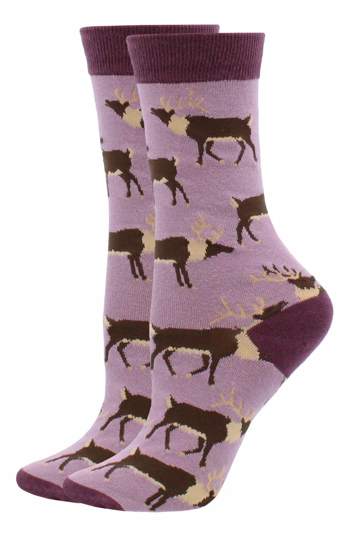 Flash Sale 🥰 WHD Elk 🧦 Socks For 👩 Women Gift For Animal Lovers ✨ 2 WHD Elk Socks For Women Gift For Animal Lovers