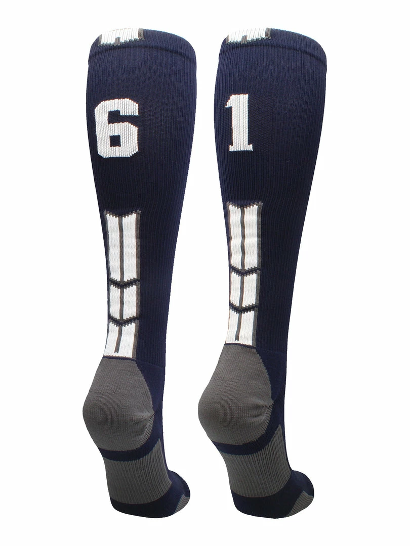 Best Sale ๐คฉ MadSportsStuff Navy Player ID Custom Number Over The Calf ๐งฆ Socks For ๐ฅ Softball โพ Baseball Football Boys And ๐ง Girls โจ 21 MadSportsStuff Navy Player ID Custom Number Over The Calf Socks For Softball Baseball Football Boys And Girls