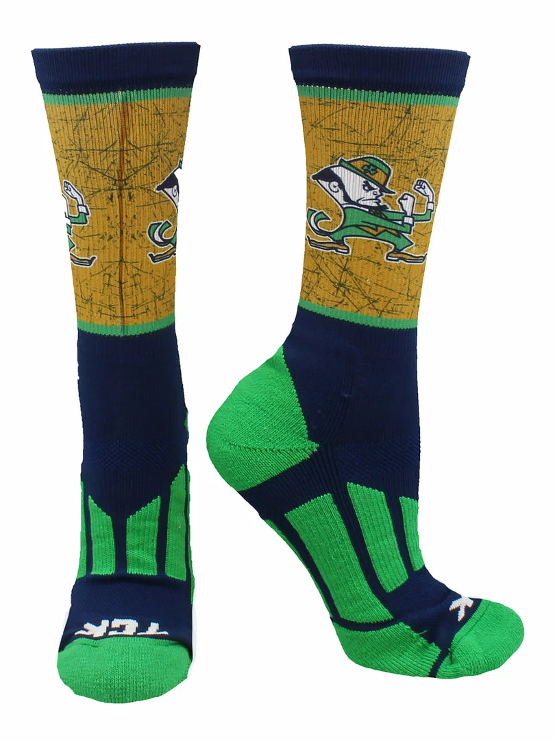 Brand new ๐ TCK University Of Notre Dame ๐งฆ Socks Distressed Sublimated Crew All Schools ๐ฏ 4 TCK University Of Notre Dame Socks Distressed Sublimated Crew All Schools