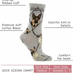 WHD Crazy Socks - Crew German Shepherd Socks For Women Gift For Dog Lovers