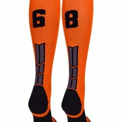 Best Sale ๐ MadSportsStuff ๐ฅ Softball ๐งฆ Socks Orange And Black Player ID Custom Number Over The Calf ๐งฆ Socks For ๐ฅ Softball โพ Baseball Football Boys And ๐ง Girls โญ 117 MadSportsStuff Softball Socks Orange And Black Player ID Custom Number Over The Calf Socks For Softball Baseball Football Boys And Girls