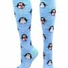 MadSportsStuff Snow Penguin Christmas Socks Over The Calf Length Softball Socks