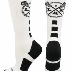 MadSportsStuff LAX Lacrosse Socks With Lacrosse Sticks Athletic Crew Socks (multiple Colors)