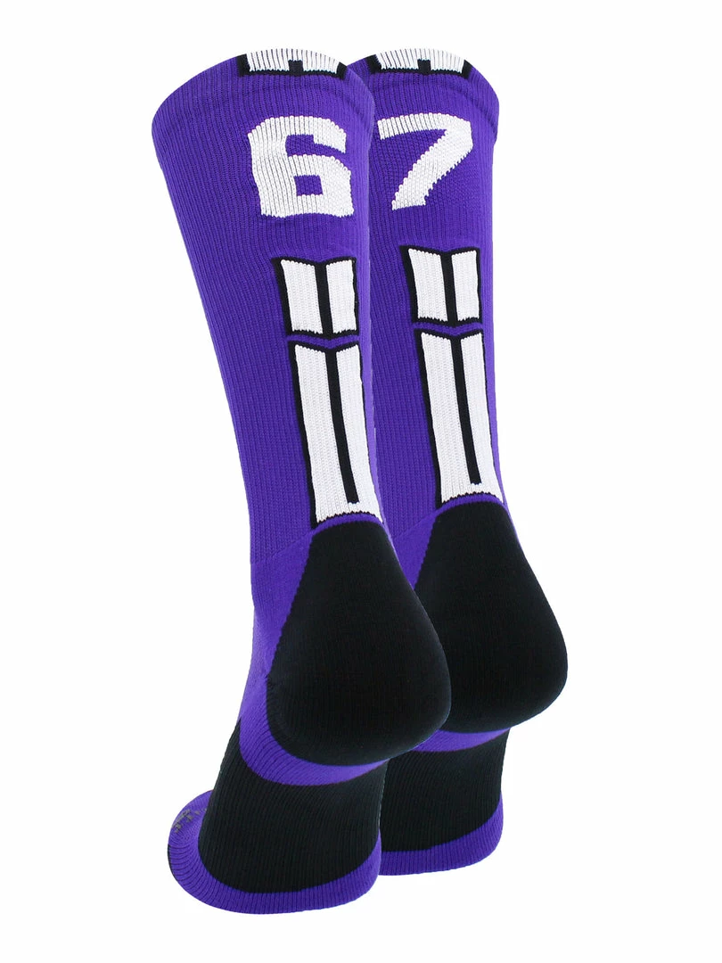 Brand new ๐ฅฐ MadSportsStuff Purple Player ID Custom Number Crew ๐งฆ Socks For ๐ Basketball Lacrosse Volleyball Boys And ๐ง Girls ๐ 12 MadSportsStuff Purple Player ID Custom Number Crew Socks For Basketball Lacrosse Volleyball Boys And Girls