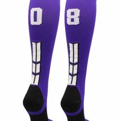 New โ๏ธ MadSportsStuff Purple Player ID Custom Number Over The Calf ๐งฆ Socks For ๐ฅ Softball โพ Baseball Football Boys And ๐ง Girls ๐ 176 MadSportsStuff Purple Player ID Custom Number Over The Calf Socks For Softball Baseball Football Boys And Girls