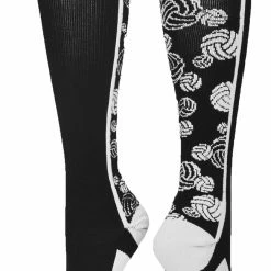 MadSportsStuff Volleyball Socks Crazy Volleyball Logo Over The Calf Socks (multiple Colors)