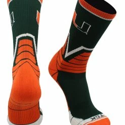 Best Pirce 🎉 TCK Miami Hurricanes 🧦 Socks Victory Crew All Schools 🔔 11 TCK Miami Hurricanes Socks Victory Crew All Schools