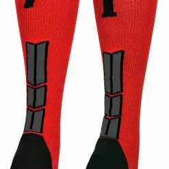 Budget ๐ฏ MadSportsStuff Red And Black Player ID Custom Number Over The Calf ๐งฆ Socks For ๐ฅ Softball โพ Baseball Football Boys And ๐ง Girls โพ Baseball ๐งฆ Socks ๐ 114 MadSportsStuff Red And Black Player ID Custom Number Over The Calf Socks For Softball Baseball Football Boys And Girls Baseball Socks