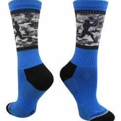 MadSportsStuff Football Socks With Player On Camo Athletic Crew Socks (multiple Colors)