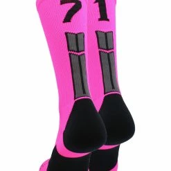 Buy โจ MadSportsStuff Neon Pink And Black Player ID Custom Number Crew ๐งฆ Socks For ๐ Basketball Lacrosse Volleyball Boys And ๐ง Girls ๐ 112 MadSportsStuff Neon Pink And Black Player ID Custom Number Crew Socks For Basketball Lacrosse Volleyball Boys And Girls