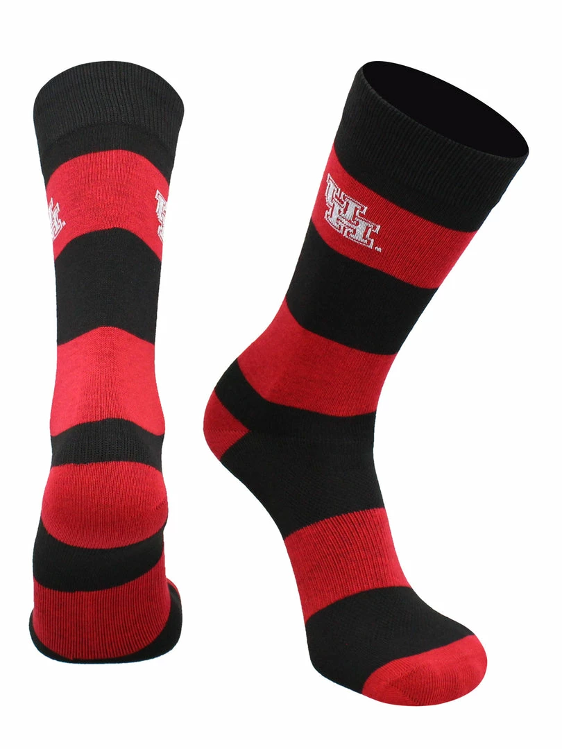 Cheapest ๐ฅฐ TCK All Schools Houston Cougars ๐งฆ Socks Game Day Striped Crew ๐งฆ Socks ๐ 2 TCK All Schools Houston Cougars Socks Game Day Striped Crew Socks
