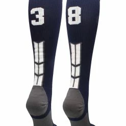 Best Sale ๐คฉ MadSportsStuff Navy Player ID Custom Number Over The Calf ๐งฆ Socks For ๐ฅ Softball โพ Baseball Football Boys And ๐ง Girls โจ 201 MadSportsStuff Navy Player ID Custom Number Over The Calf Socks For Softball Baseball Football Boys And Girls