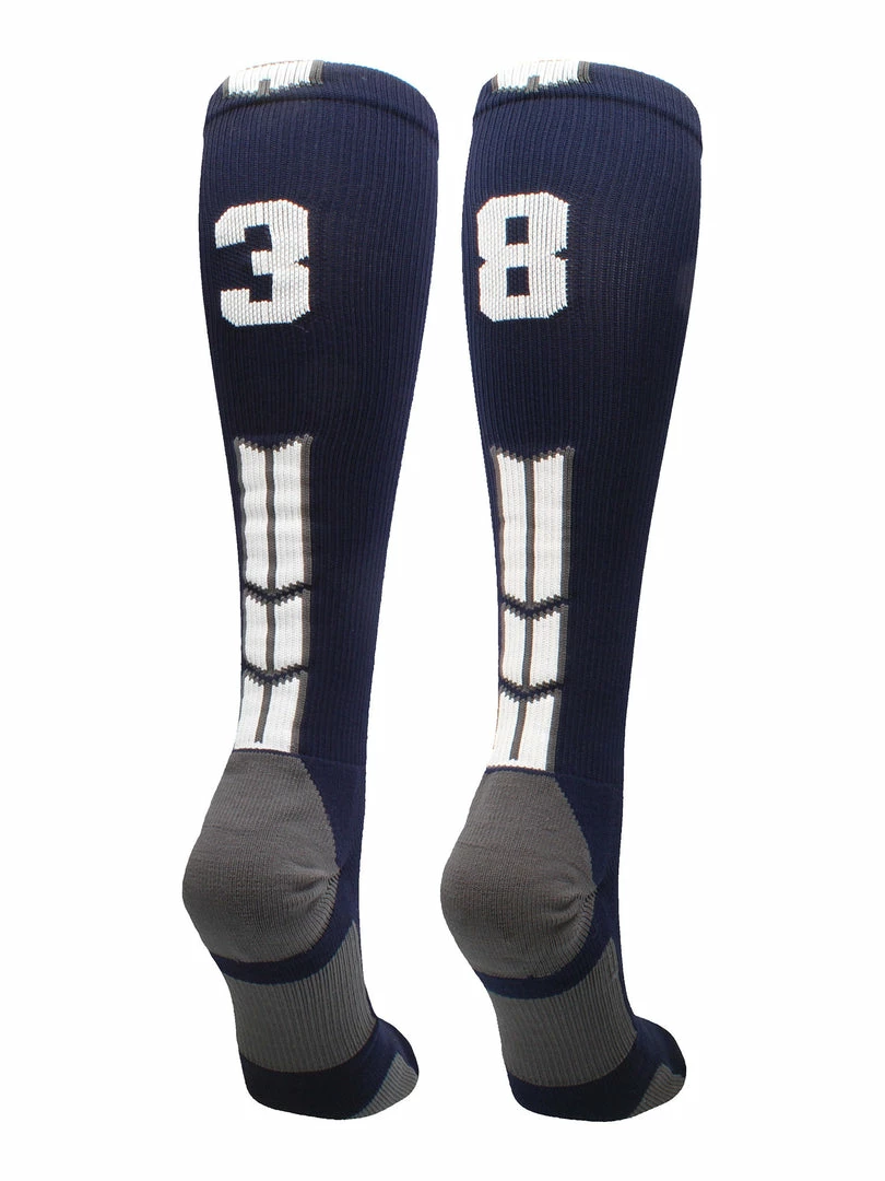Best Sale ๐คฉ MadSportsStuff Navy Player ID Custom Number Over The Calf ๐งฆ Socks For ๐ฅ Softball โพ Baseball Football Boys And ๐ง Girls โจ 94 MadSportsStuff Navy Player ID Custom Number Over The Calf Socks For Softball Baseball Football Boys And Girls