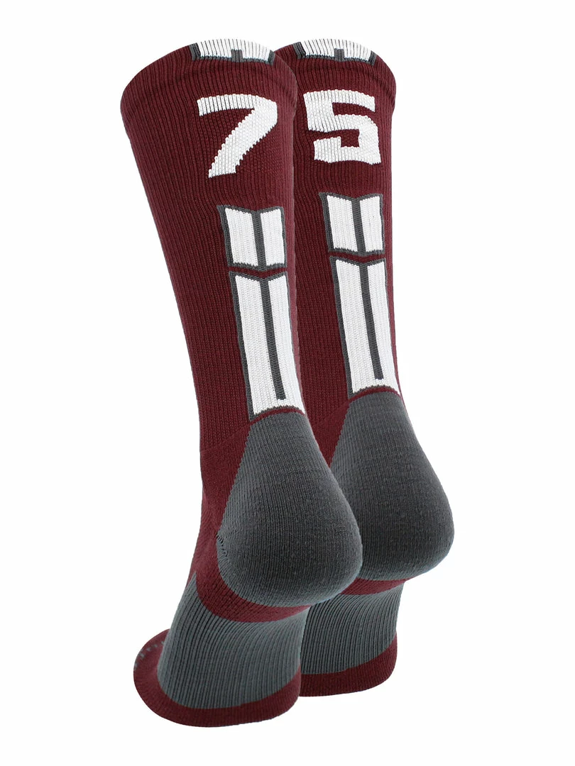 Cheap ๐ MadSportsStuff Maroon Player ID Custom Number Crew ๐งฆ Socks For ๐ Basketball Lacrosse Volleyball Boys And ๐ง Girls Volleyball ๐งฆ Socks ๐ฅ 53 MadSportsStuff Maroon Player ID Custom Number Crew Socks For Basketball Lacrosse Volleyball Boys And Girls Volleyball Socks